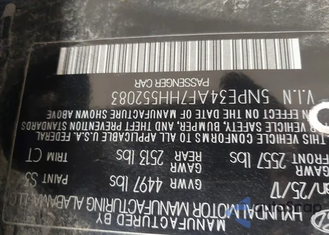 2017 Hyundai Sonata Sport из США, поврежденный, VIN 5NPE34AF7HH552083